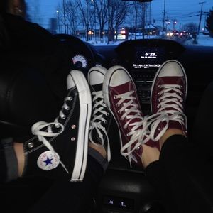 Maroon wine red converse